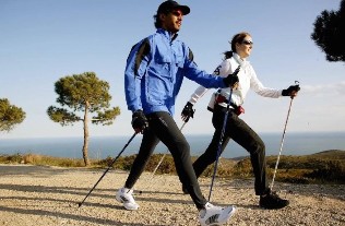  Nordic walking with sticks